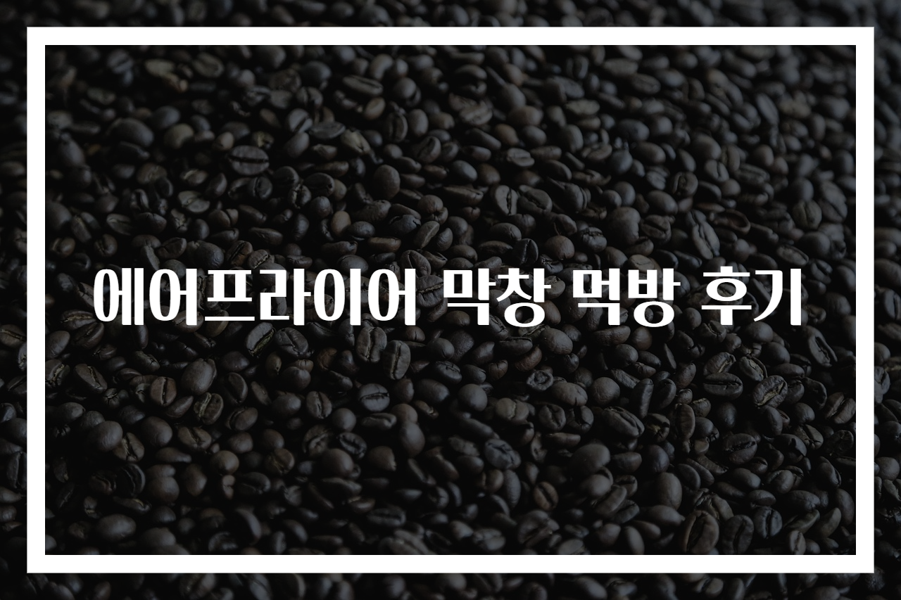 에어프라이어 막창 먹방 후기