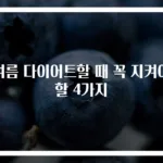 여름 다이어트할 때 꼭 지켜야 할 4가지
