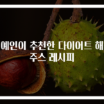 연예인이 추천한 다이어트 해독주스 레시피
