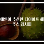 연예인이 추천한 다이어트 해독주스 레시피