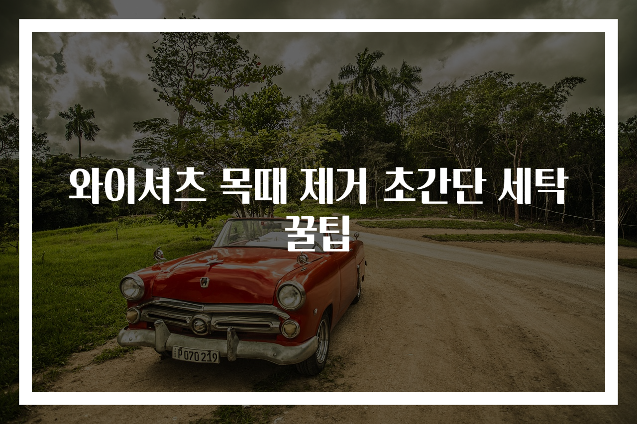 와이셔츠 목때 제거 초간단 세탁 꿀팁