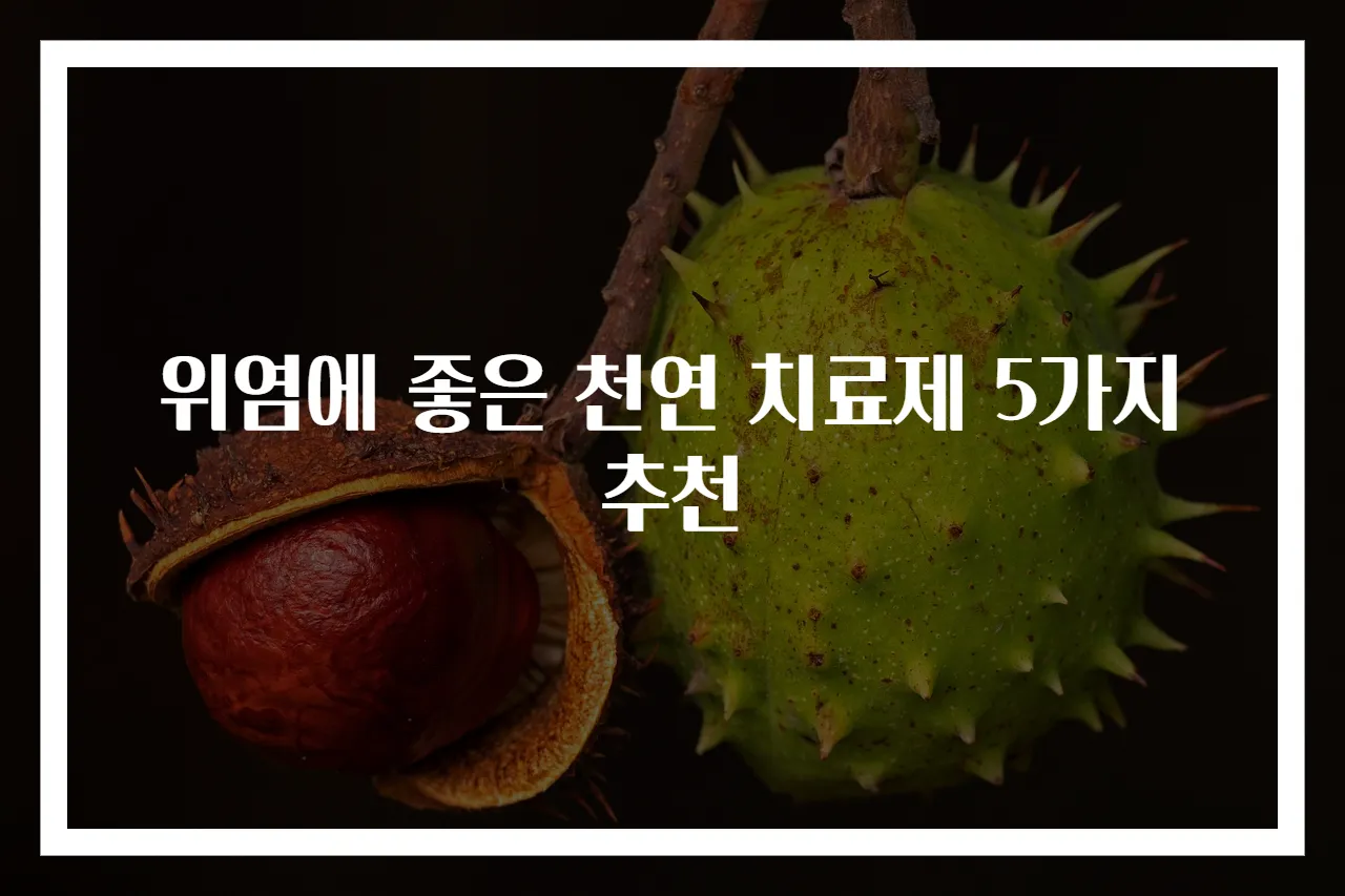위염에 좋은 천연 치료제 5가지 추천