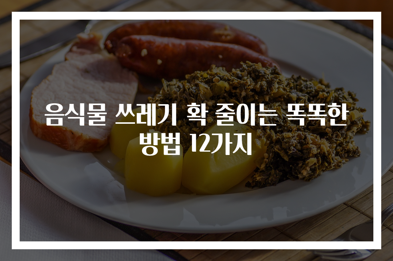 음식물 쓰레기 확 줄이는 똑똑한 방법 12가지