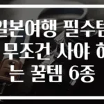 일본여행 필수템! 무조건 사야 하는 꿀템 6종