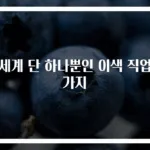 전세계 단 하나뿐인 이색 직업 5가지