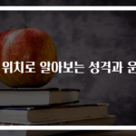 점 위치로 알아보는 성격과 운세