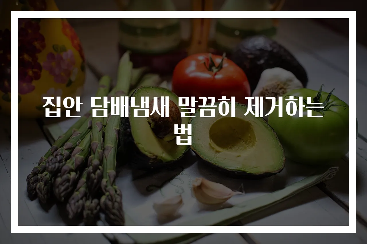 집안 담배냄새 말끔히 제거하는 법