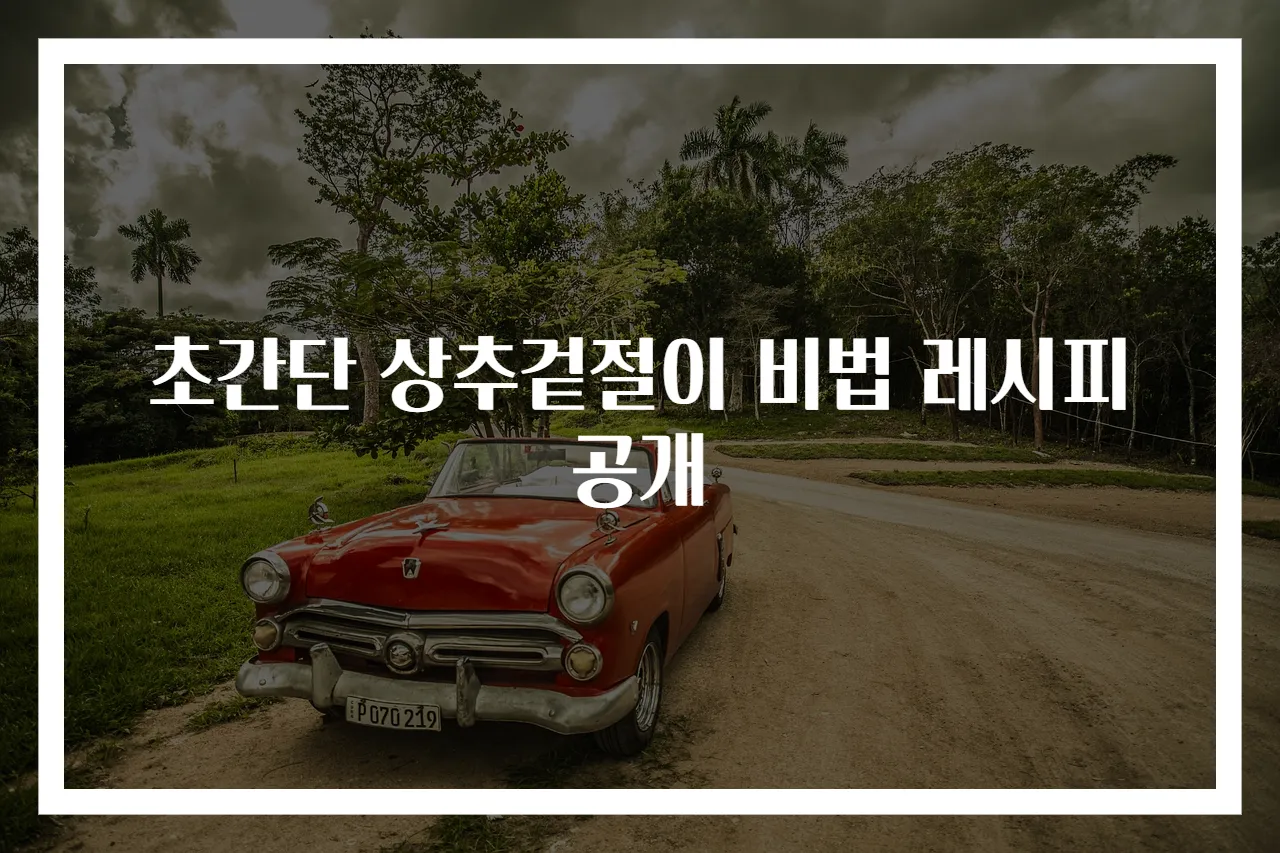 초간단 상추겉절이 비법 레시피 공개