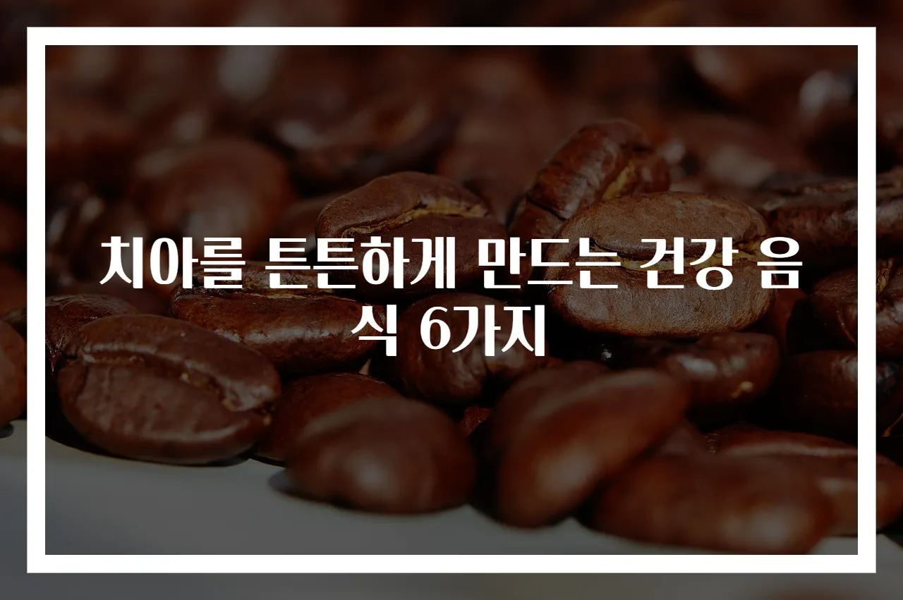 치아를 튼튼하게 만드는 건강 음식 6가지