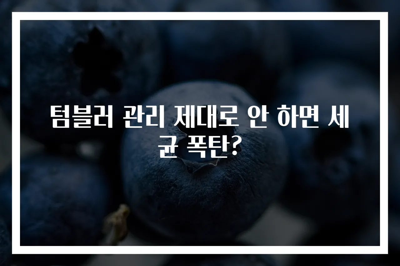 텀블러 관리 제대로 안 하면 세균 폭탄?