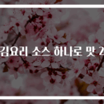 튀김요리 소스 하나로 맛 2배