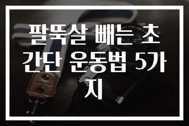 팔뚝살 빼는 초간단 운동법 5가지