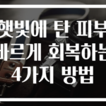 햇빛에 탄 피부 빠르게 회복하는 4가지 방법