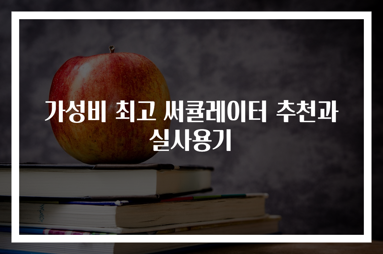 가성비 최고 써큘레이터 추천과 실사용기