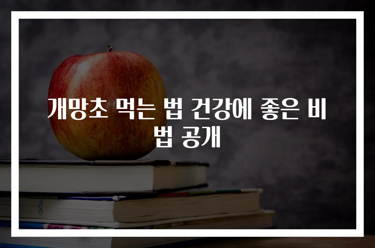 개망초 먹는 법 건강에 좋은 비법 공개
