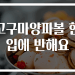 고구마양파볼 한입에 반해요