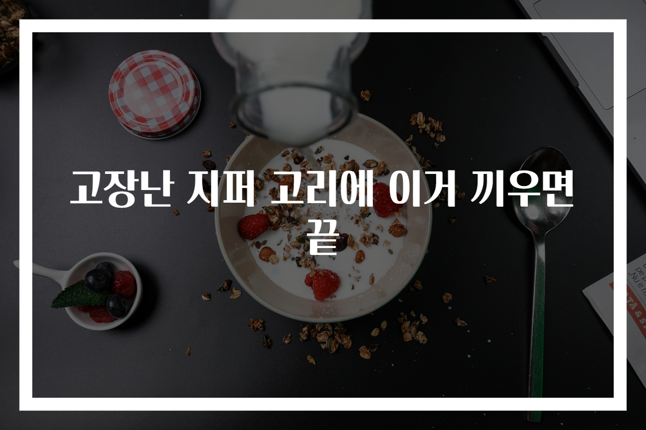 고장난 지퍼 고리에 이거 끼우면 끝