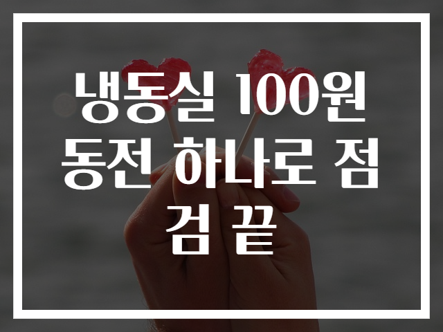 냉동실 100원 동전 하나로 점검 끝
