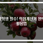 대학생 필수! 학점계산기 완벽 활용법