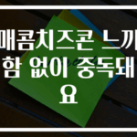 매콤치즈콘 느끼함 없이 중독돼요