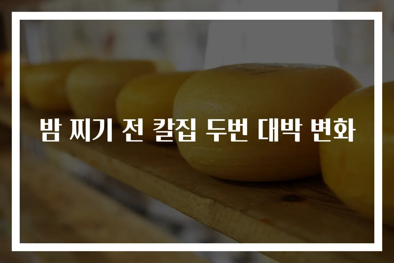 밤 찌기 전 칼집 두번 대박 변화