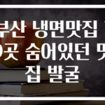부산 냉면맛집 10곳 숨어있던 맛집 발굴