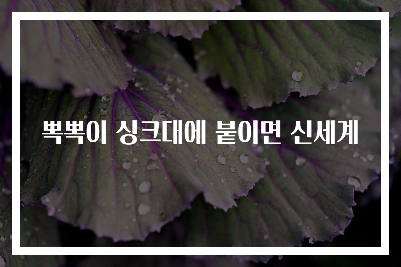 뽁뽁이 싱크대에 붙이면 신세계
