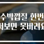 수박껍질 한번 써보면 못버려요