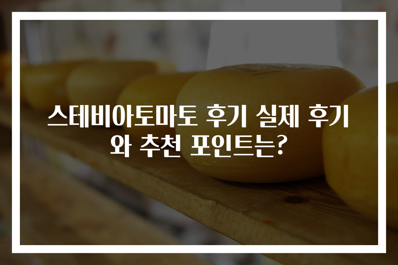 스테비아토마토 후기 실제 후기와 추천 포인트는?