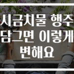 시금치물 행주 담그면 이렇게 변해요