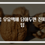얼음 우유팩에 담아두면 진짜 꿀팁