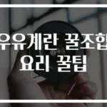 우유계란 꿀조합 요리 꿀팁