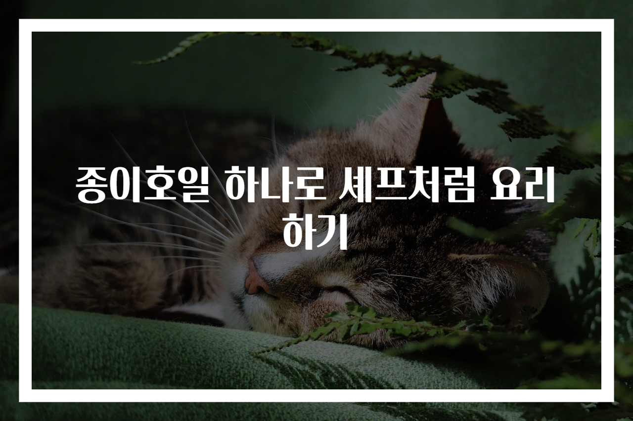 종이호일 하나로 셰프처럼 요리하기