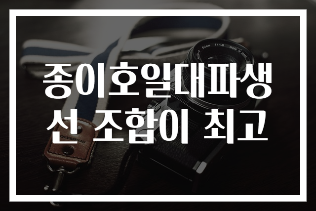 종이호일대파생선 조합이 최고