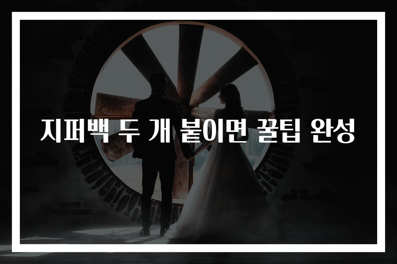지퍼백 두 개 붙이면 꿀팁 완성