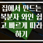 집에서 만드는 복분자 와인 쉽고 빠르게 따라하기