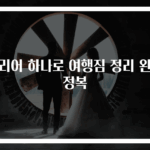 캐리어 하나로 여행짐 정리 완전정복