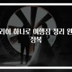 캐리어 하나로 여행짐 정리 완전정복
