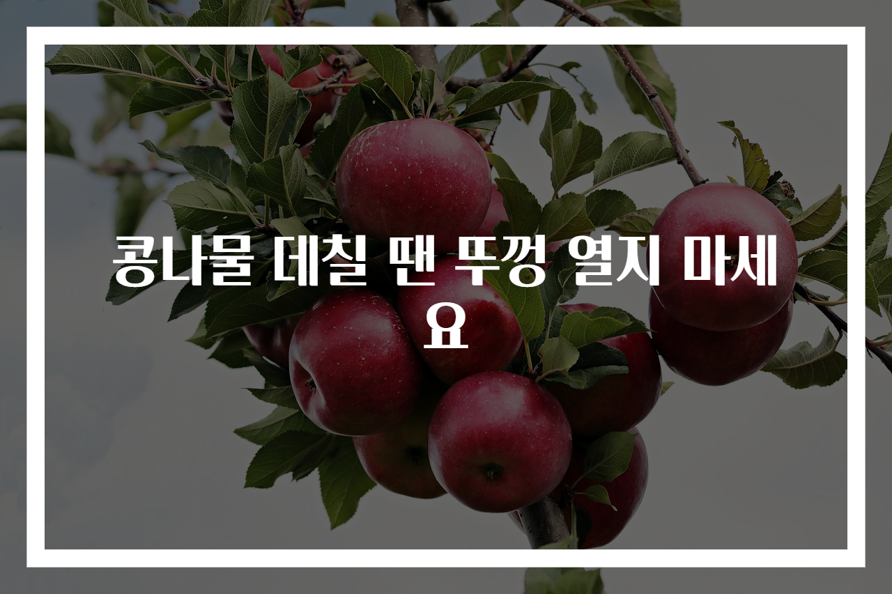 콩나물 데칠 땐 뚜껑 열지 마세요