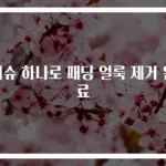 티슈 하나로 패딩 얼룩 제거 완료