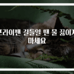 프라이팬 길들일 땐 물 끓이지 마세요