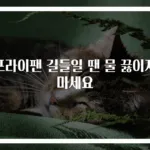 프라이팬 길들일 땐 물 끓이지 마세요