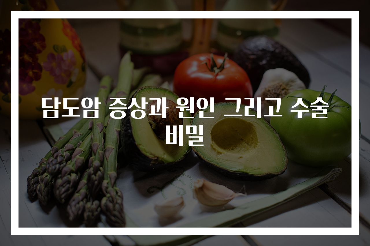 담도암 증상과 원인 그리고 수술 비밀