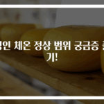 성인 체온 정상 범위 궁금증 풀기!