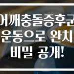 어깨충돌증후군 운동으로 완치 비밀 공개!