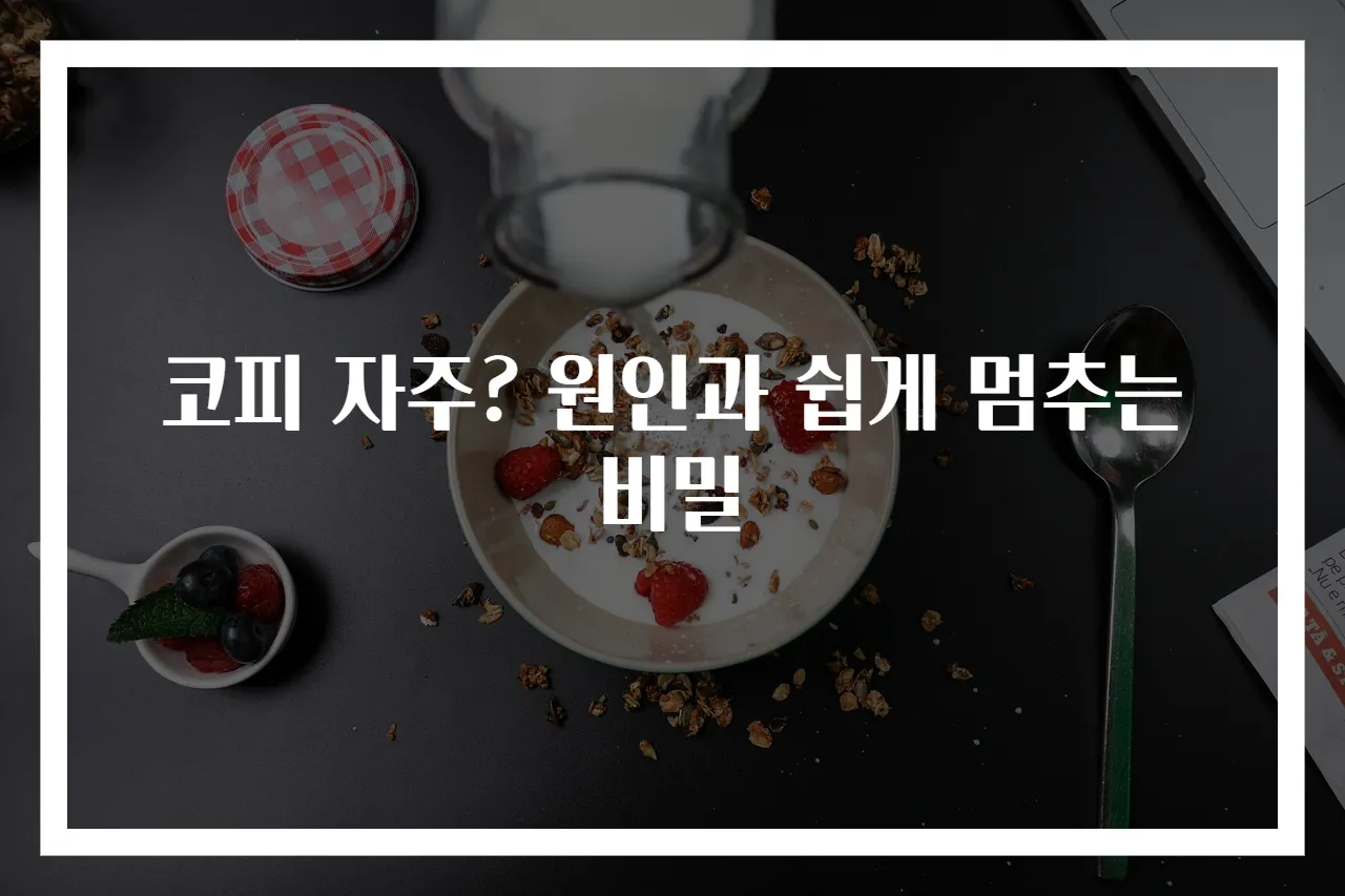 코피 자주? 원인과 쉽게 멈추는 비밀
