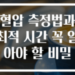혈압 측정법과 최적 시간 꼭 알아야 할 비밀