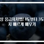 화상 응급처치법! 1도부터 3도까지 빠르게 배우기