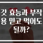 갓 효능과 부작용 믿고 먹어도 될까?