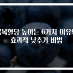 공복혈당 높이는 6가지 이유와 효과적 낮추기 비법